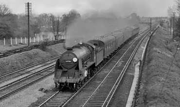 Photo of King Arthur Class 30798 on the 14.54 Waterloo to Basingstoke local train at New Malden on 23rd April 1962